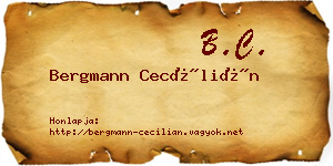 Bergmann Cecílián névjegykártya